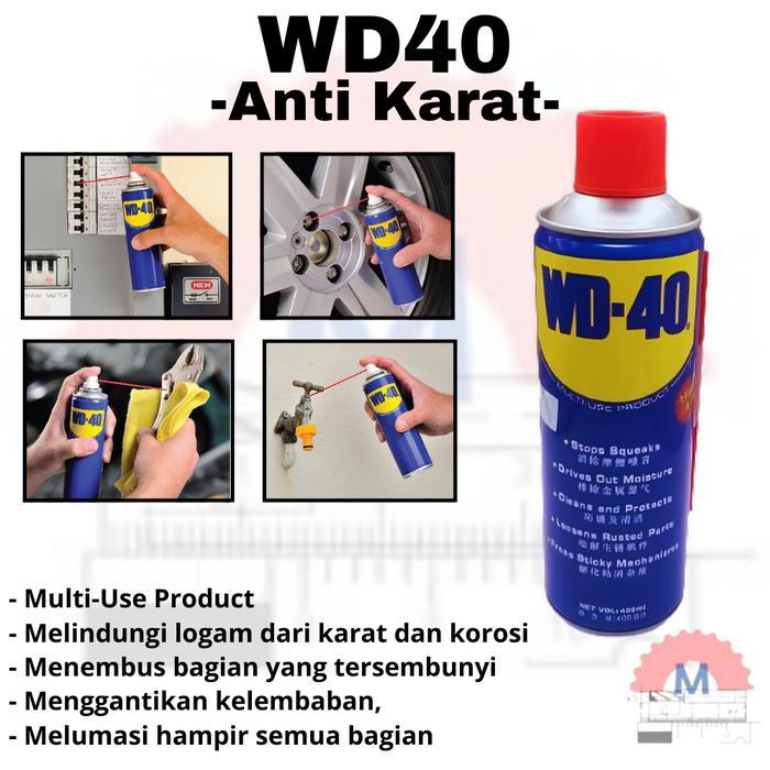 WD-40 400ml Multi Use Product / Pelumas Anti Karat Pembersih Karat Lubricant Spray