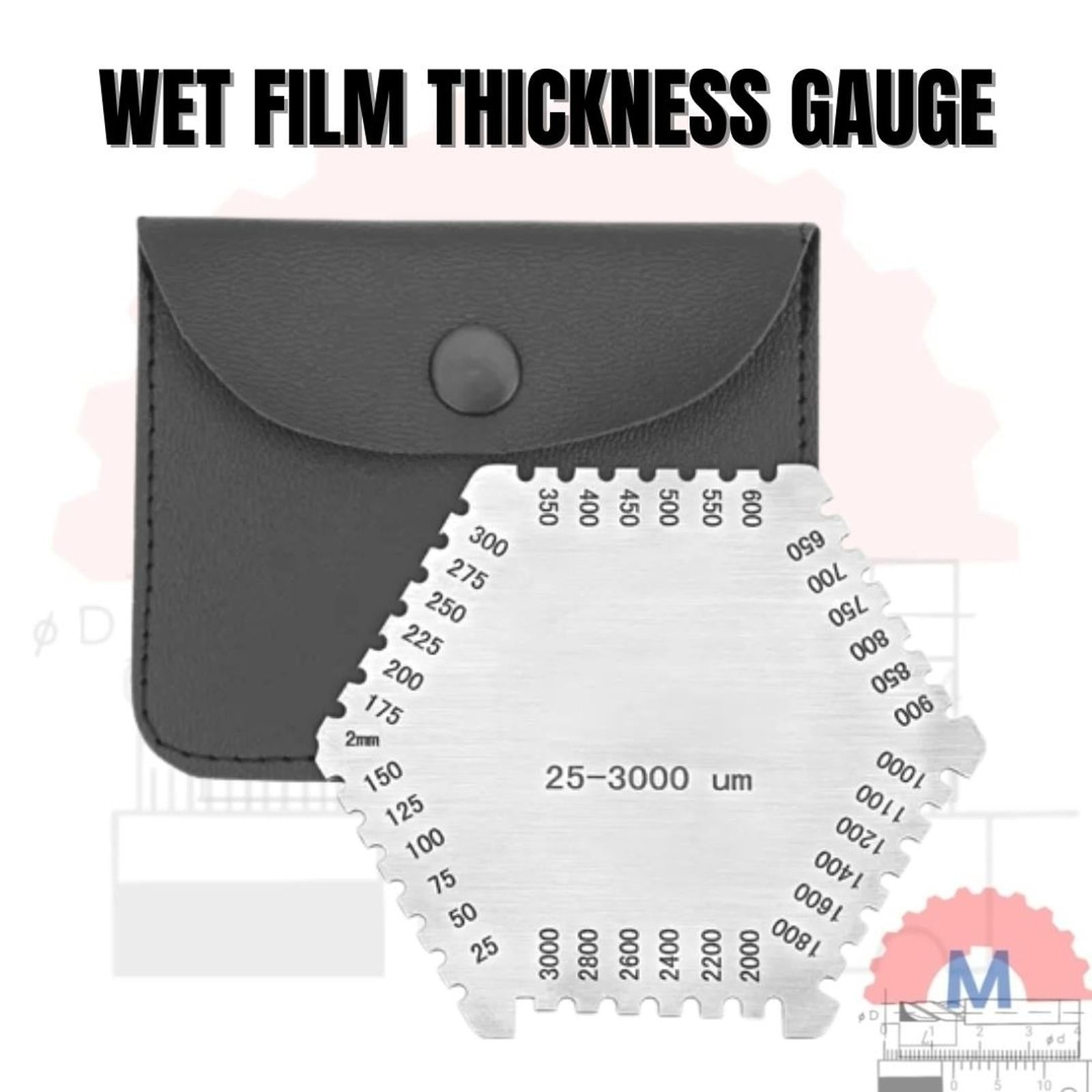 Wet Film Thickness Gauge Comb Hexagonal / Alat Ukur Ketebalan Cat Basah Wet Film