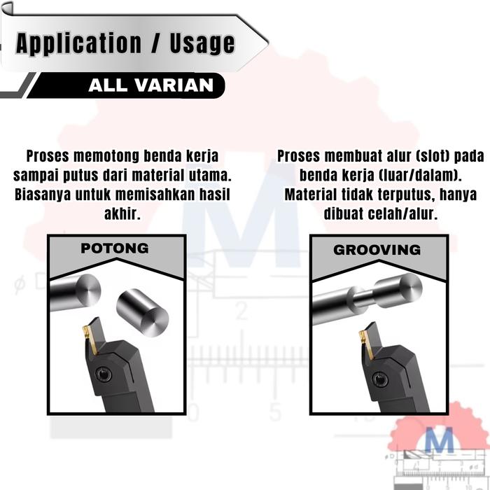 Stang Bubut Grooving MGEHR Insert MGMN