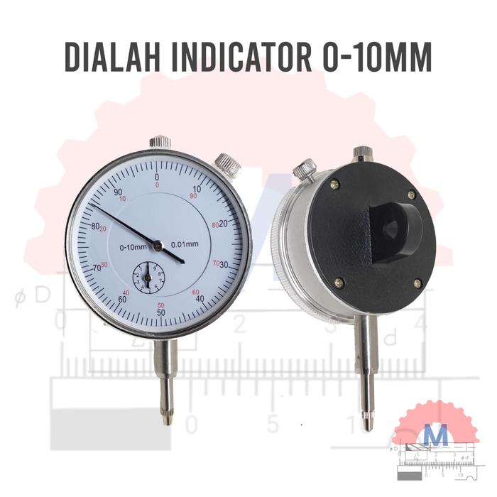Dial Indicator 0-10mm Akurasi 0.01mm Dial Gauge Presisi