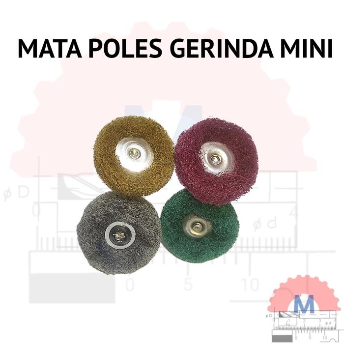Mata Poles Gerinda Mini Nylon Brush Shank 3mm Dremel Polishing