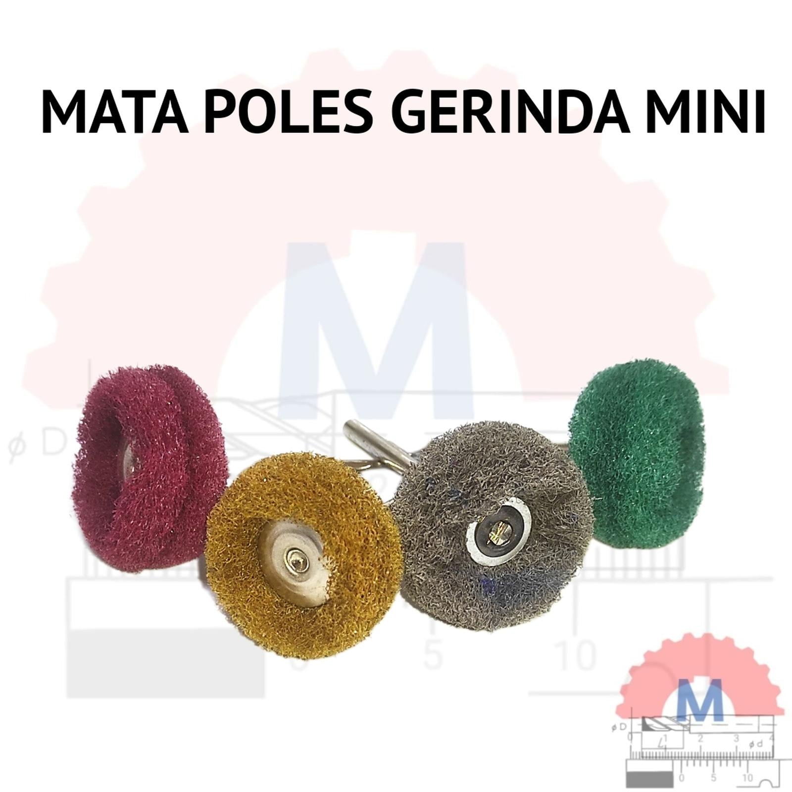 Mata Poles Gerinda Mini Nylon Brush Shank 3mm Dremel Polishing