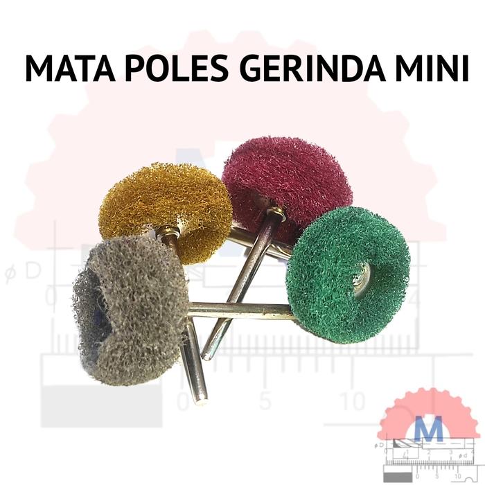 Mata Poles Gerinda Mini Nylon Brush Shank 3mm Dremel Polishing