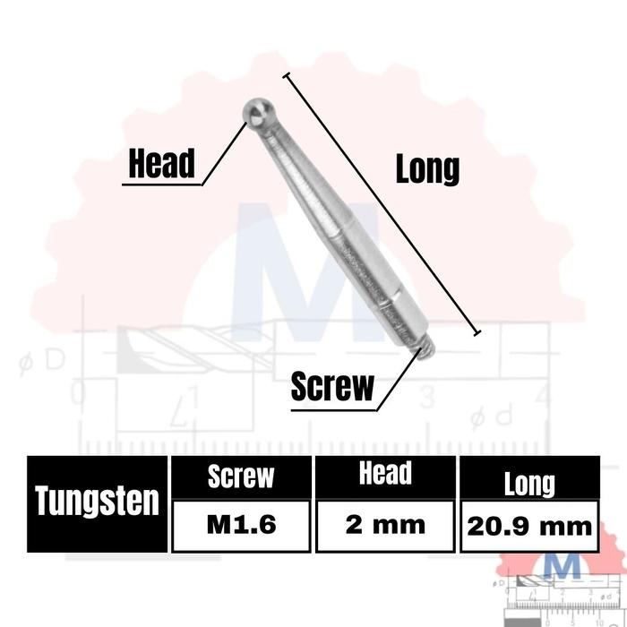 Mata Probe Dial Indicator Jarum Pengganti Mitutoyo dll