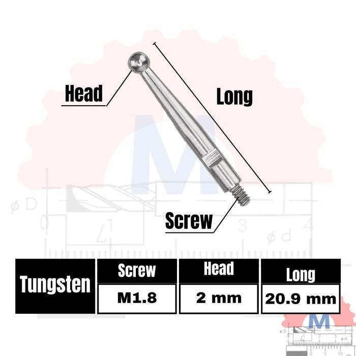 Mata Probe Dial Indicator Jarum Pengganti Mitutoyo dll