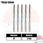 Reamer HSS Straight Mesin Presisi 3mm - 12mm H7 H8