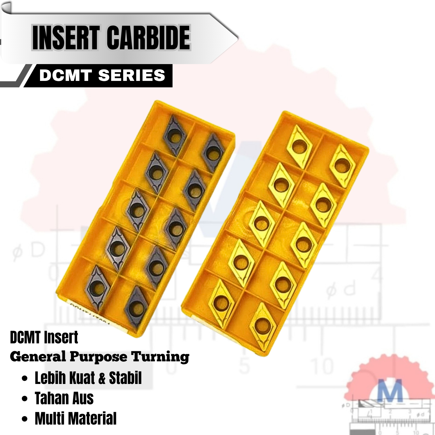 Insert Bubut DCMT Carbide Turning Series