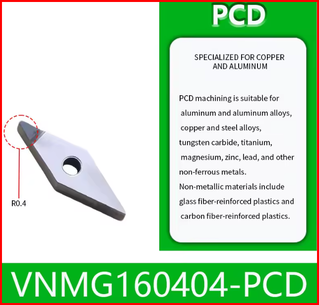Insert Bubut VNMG1604 Carbide/CBN/PCD Series