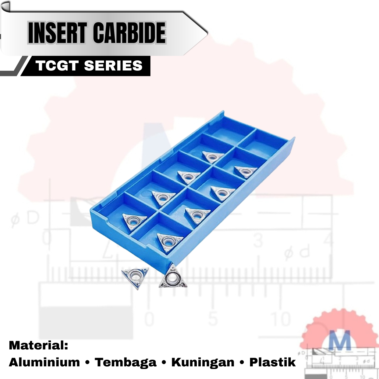 Insert Bubut TCGT Carbide Aluminum H01 Series