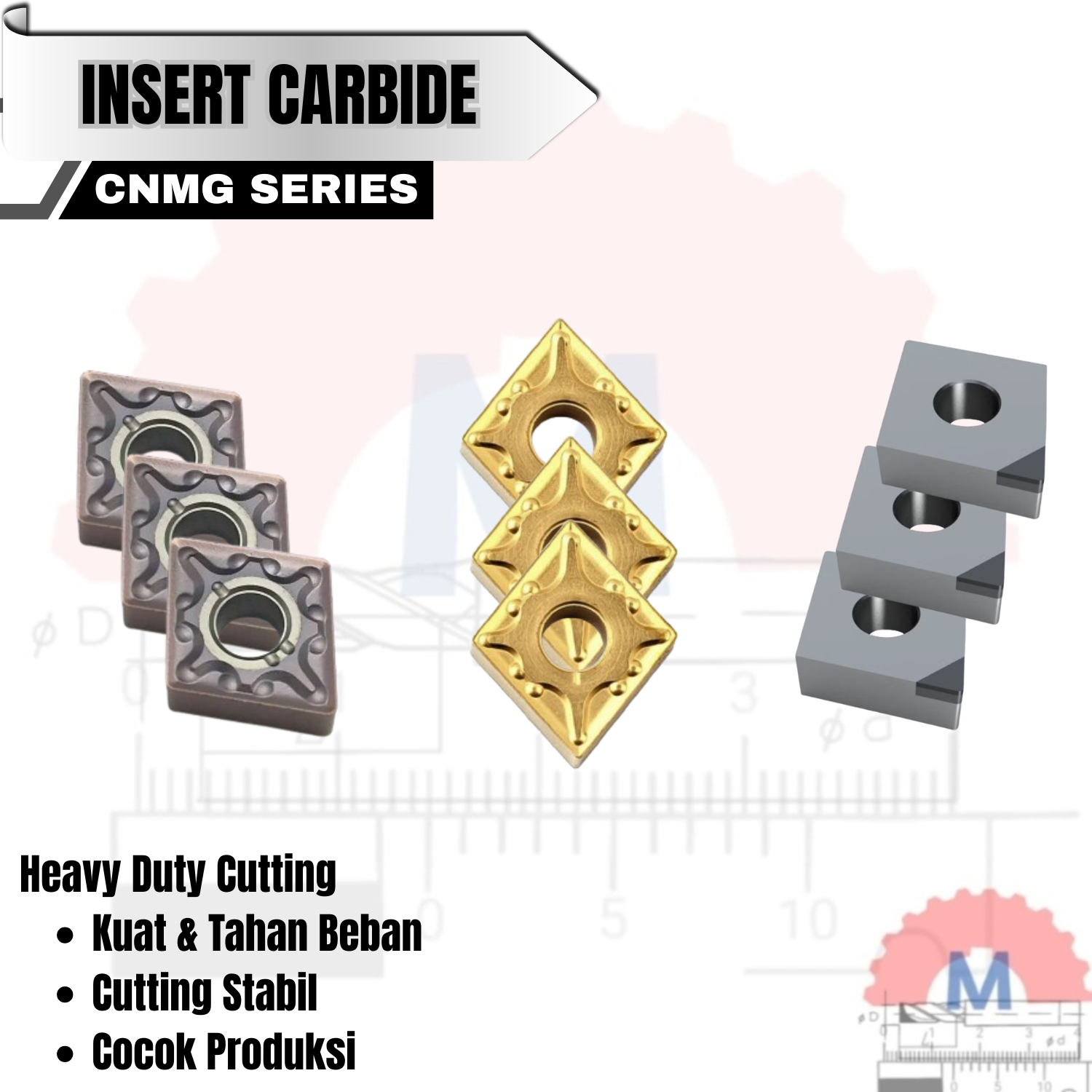 Insert Bubut CNMG1204 Carbide/CBN Series