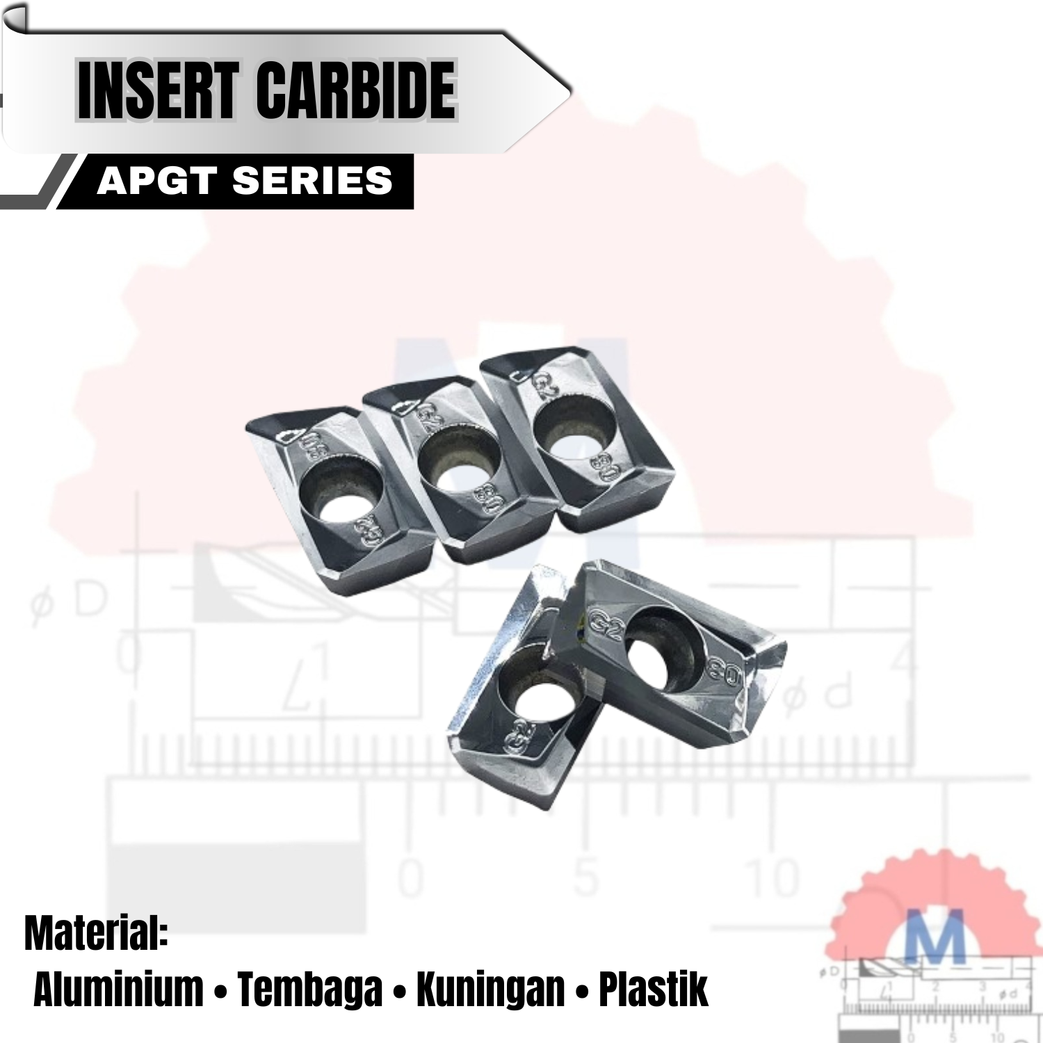 Insert Milling APGT Carbide Aluminum Series