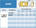 Insert Milling APGT Carbide Aluminum Series