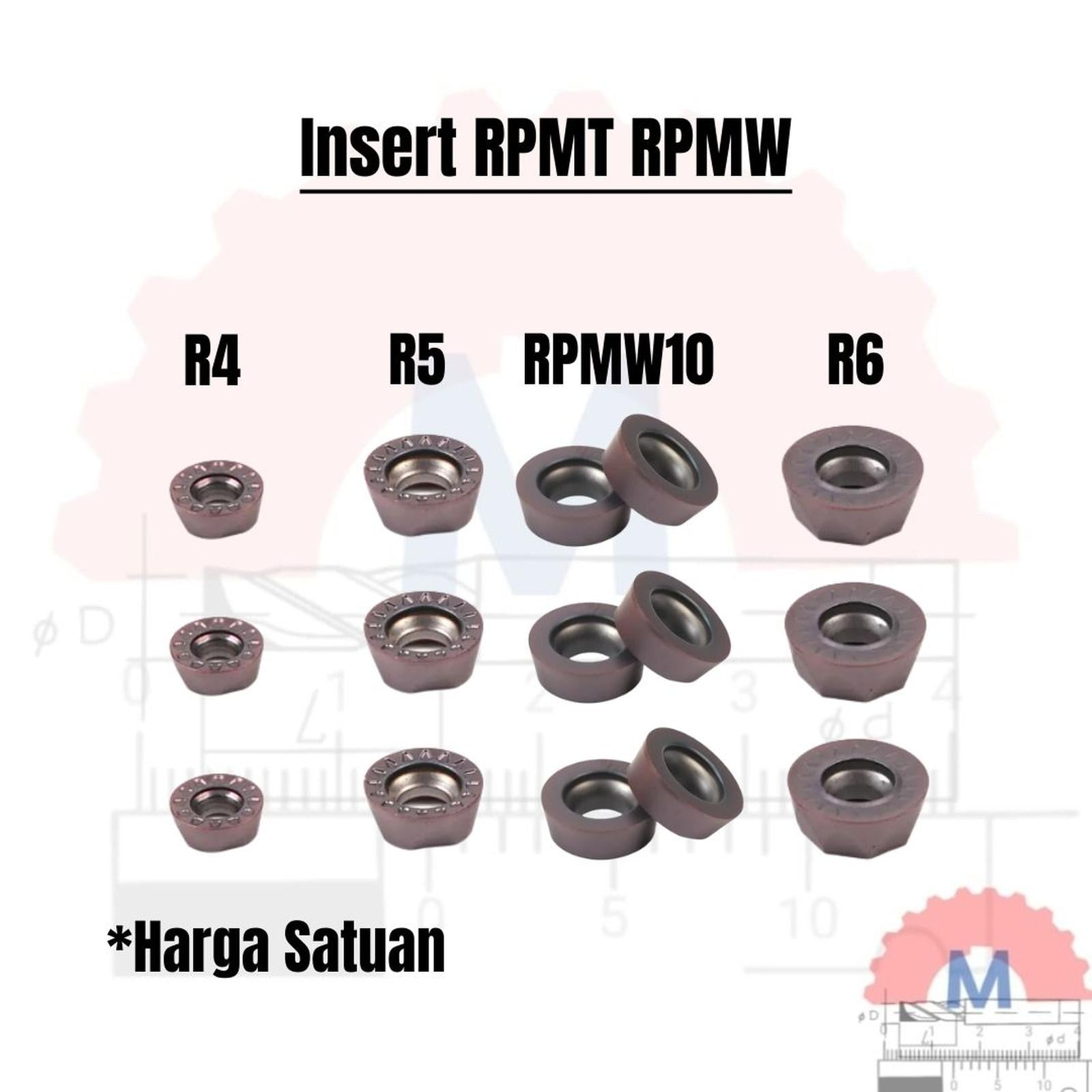 Insert Milling/Lathe RPMT RPMW Carbide Radius Series