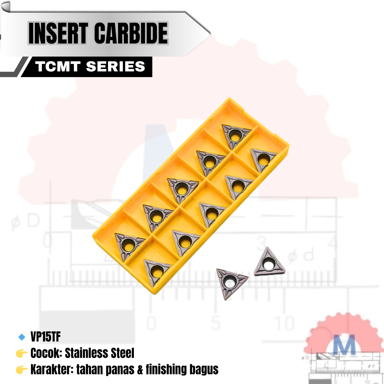 Insert Bubut TCMT Carbide Turning Series