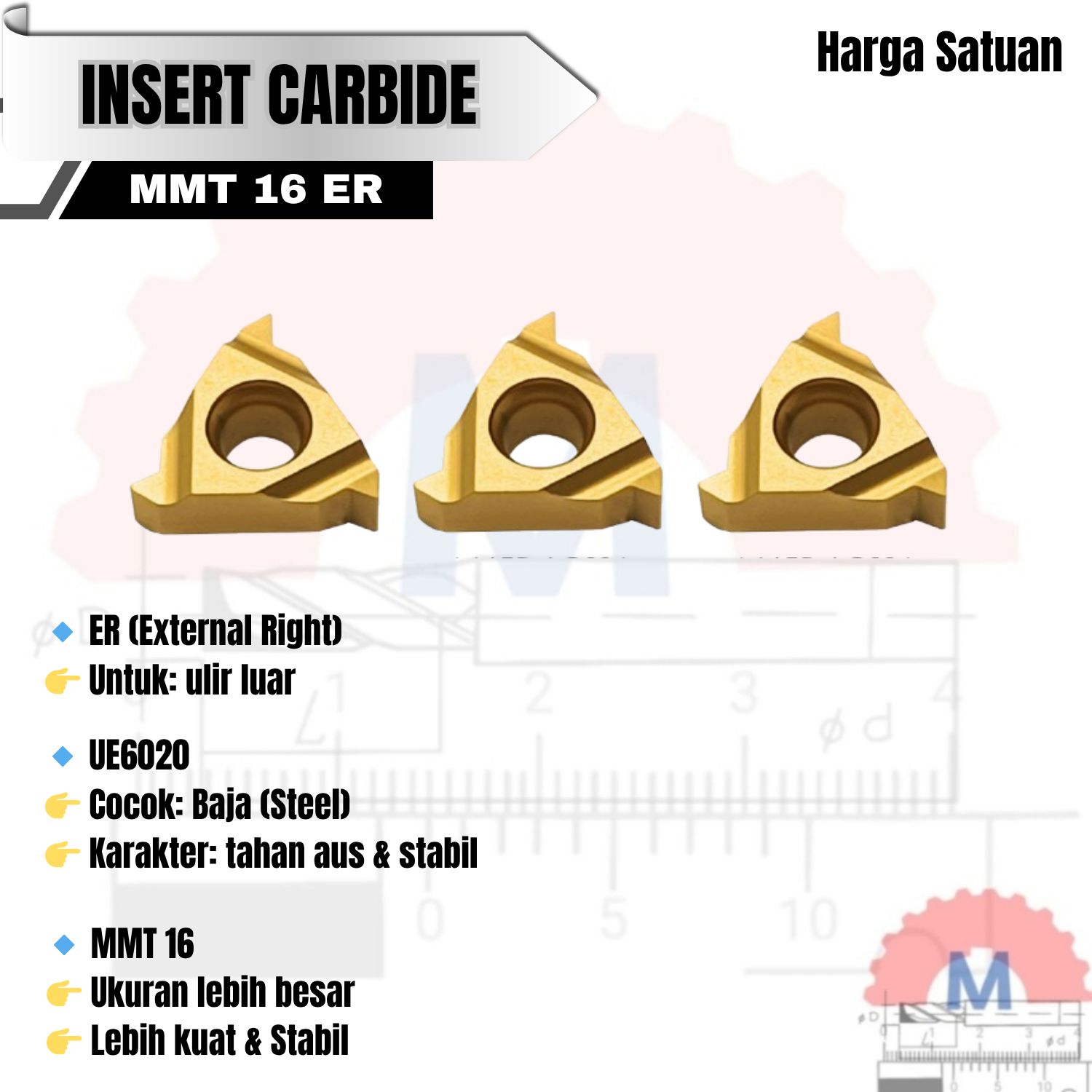 Insert Ulir MMT Carbide Threading Series