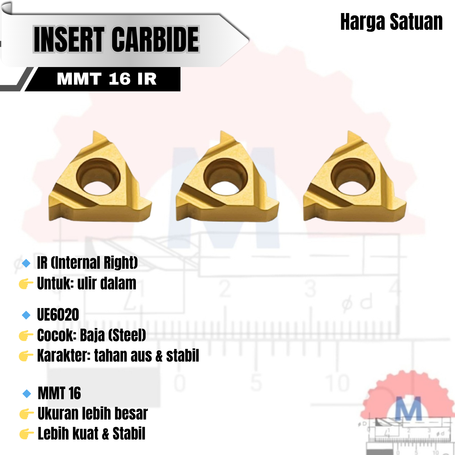 Insert Ulir MMT Carbide Threading Series