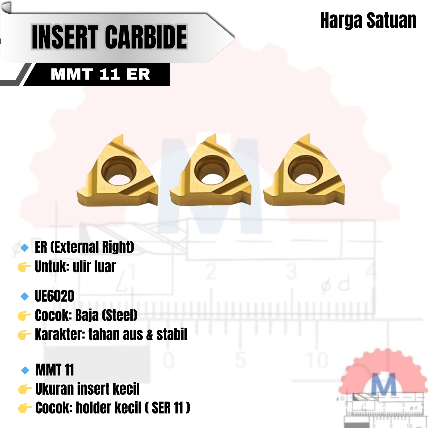 Insert Ulir MMT Carbide Threading Series