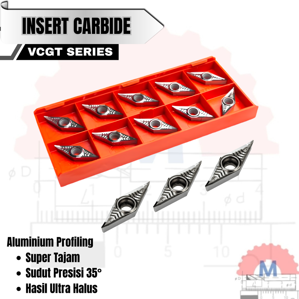 Insert Bubut VCGT Carbide Aluminum H01 Series