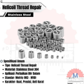 Thread Repair Helicoil M3-M10 Stainless Steel 304 / Perbaikan Drat Ulir