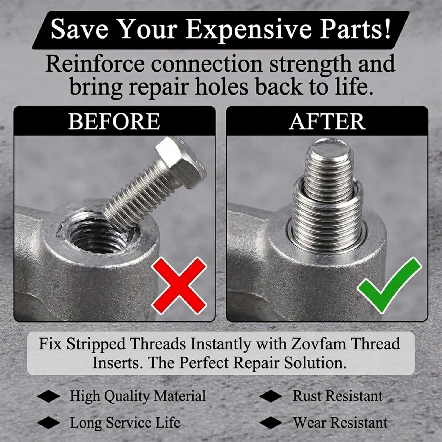 Thread Repair Helicoil M3-M10 Stainless Steel 304 / Perbaikan Drat Ulir