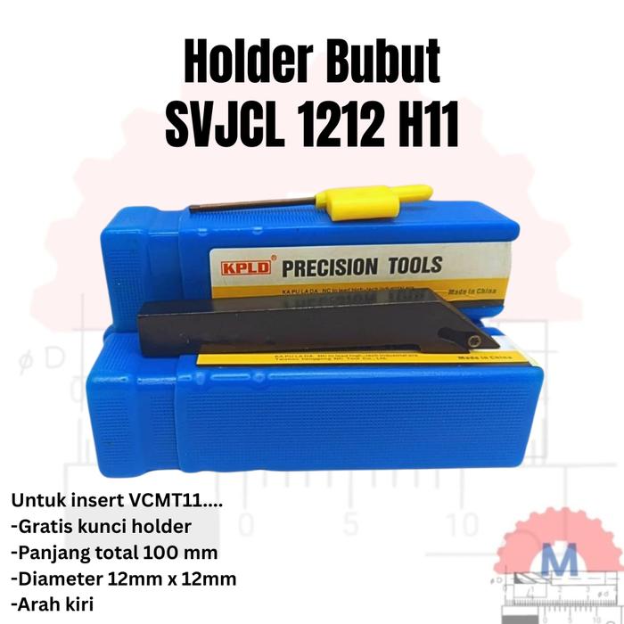 Holder Bubut Kiri SVJCL1212-H11 Untuk Insert VCMT11