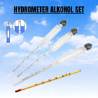 Alcohol Hydrometer Ethanol Tester Set 0-50 & 0-100