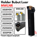 Stang Bubut Luar MWLNR Insert WNMG External Turning Tool (Tanpa Insert)